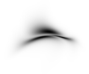 Black gradient shape and noise texture, blurred, transparent background