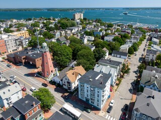 Portland Observatory in the East End neighbourhood, Portland, Maine, United States.