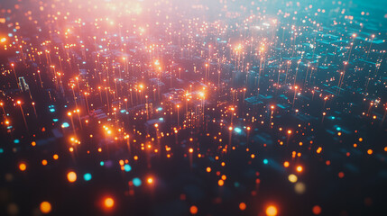 Obraz premium abstract professional business team people innovation connection of line from nail node to node on map background , networking concept