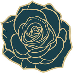 Classic Blue Rose Decorate Icon

