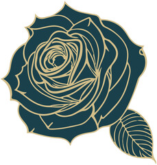 Classic Blue Rose Decorate Icon

