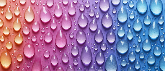 Water Drops on Gradient Background.