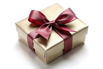 Obraz premium gift box with ribbon and bow on white background