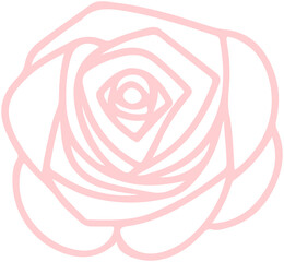 Rose line Art Icon
