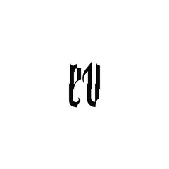 EV monogram logo design letter text name symbol monochrome logotype alphabet character simple logo