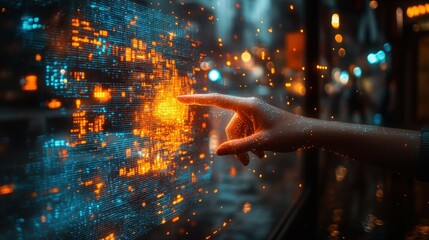 Navigating Holographic Urban Landscapes with a Hand Gesture