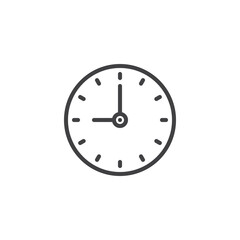 Round Clock line icon