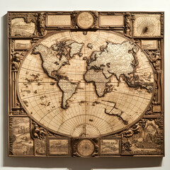 Fototapeta premium antique map of the world