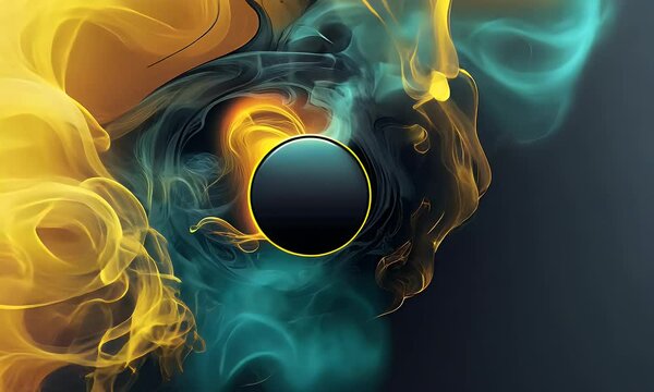 Green color background for youtube thumbnail with a circle and in the middle



