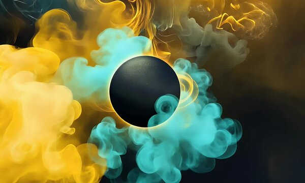 Green color background for youtube thumbnail with a circle and in the middle


