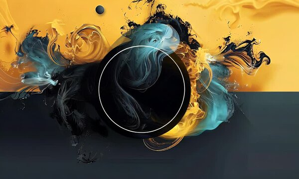 Green color background for youtube thumbnail with a circle and in the middle


