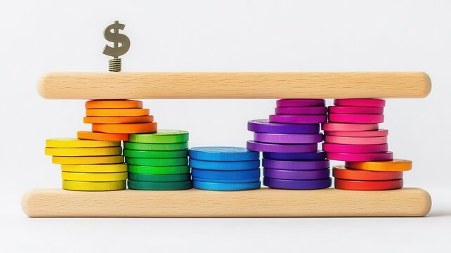 fixed vs variable interest rate flat design side view finance theme water color Triadic Color Scheme