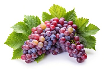 Fototapeta premium Grapevine elegance isolated on white background close-up