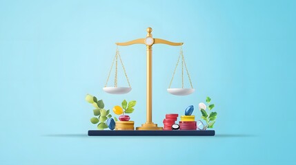 Balancing justice and nature a symbol of fairness