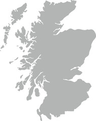 Naklejka premium Grey Scotland Map