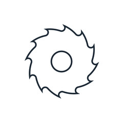 Milling cutter. Vector linear icon isolated on white background.