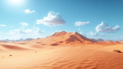 Naklejka premium Sunlit Desert Landscape