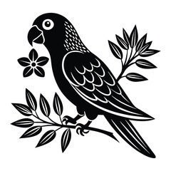 a love bird is tree food eating silhouette