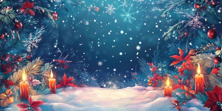 Background design for a festive holiday celebration banner, focused on creating an inviting and joyful atmosphere to enhance the festivities and celebrations.