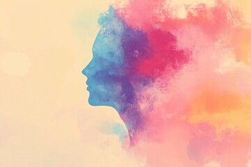 psychological self-development concept with mental growth themes on a soft background