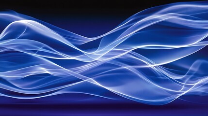 Naklejka premium Abstract blue and white flowing lines for modern design Light Gradient Background with Room for Typography