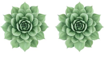 Agave Bushes Isolated on a Transparent Background in a Natural Setting Generative AI