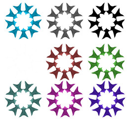 Various vector shaped materials, brand new, slightly three-dimensional, minimalist style