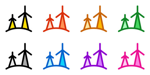 Editable windmill, wind energy, wind tower vector icon. Environment, ecology, eco-friendly. Part of a big icon set family. Perfect for web and app interfaces, presentations, infographics, etc