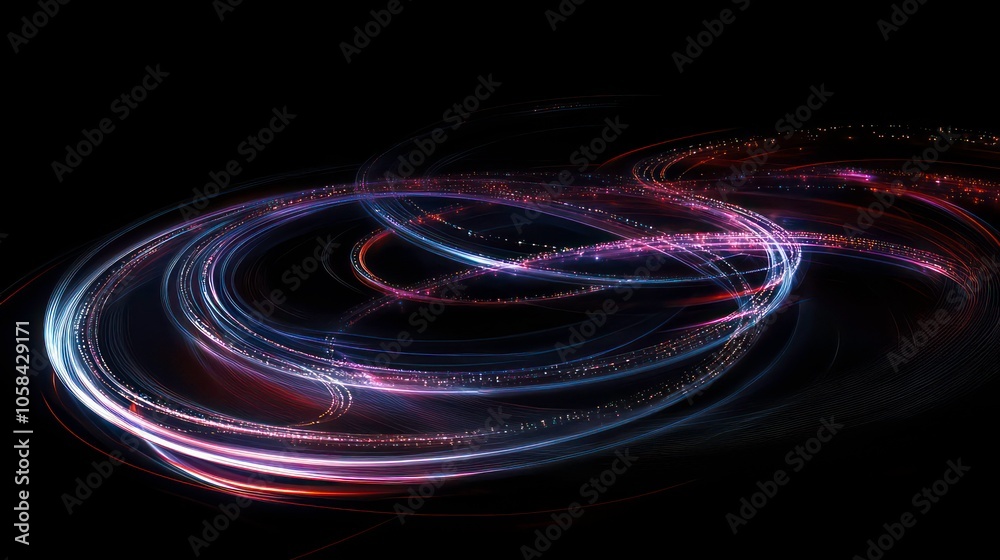 Poster Abstract image of blurred lights creating a soft, dreamy background effect.