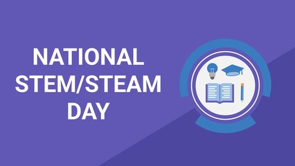 National STEM/STEAM Day web banner design illustration 