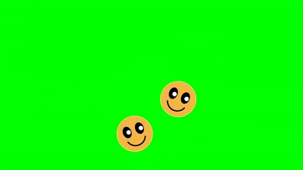 Floating social media emoji icon animation emojis Smiley face animation. Seamless loop. Perfect for social media, greeting cards, stickers, and graphic design