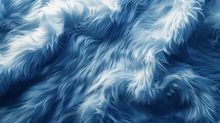 Obraz premium Abstract blue and white fur texture.