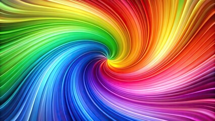 Obraz premium Colorful rainbow swirls in a mesmerizing spiral pattern across the wallpaper background, creating a sense of movement and energy, home decor, room wallpaper