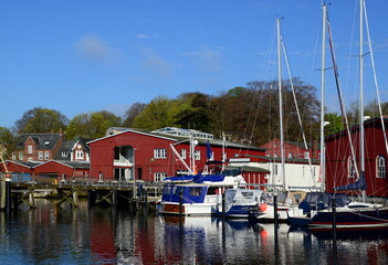 Port at the Baltic Sea in the Town Eckernf&ouml;rde, Schleswig - Holstein