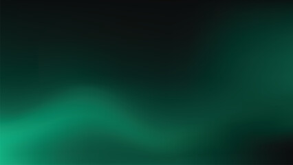 Dark emerald green gradient background with glowing color wave black backdrop vibrant dark banner vector design