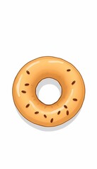 Obraz premium Coffee Donut Top View