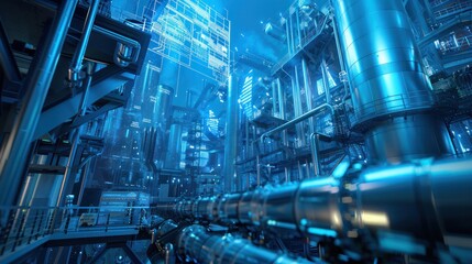 Fototapeta premium Futuristic Industrial Complex