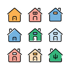 house icon set