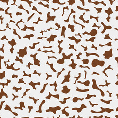 Vector brown leopard print pattern animal seamless. Cow skin abstract for printing, decorative and more