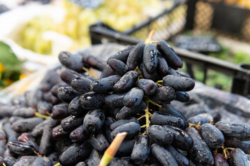 closeup market food black fruit summer purple natural fresh sweet healthy wine agriculture