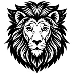 Lion head logo icon, lion face vector Illustration, on a isolated background