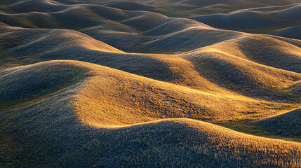 Fototapeta premium golden hour rolling hills landscape in tuscany italy scenic sunset view