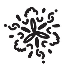 icon design with a flower symbol, and flat style, suitable for decoration, pattern or editing tool symbols