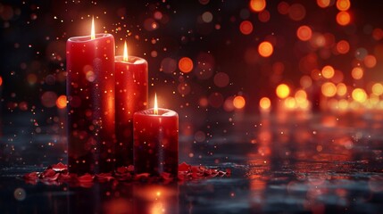 Romantic festive holiday evening. Diwali festival of lights. Holiday background Hindu Diwali or Deepavali. Christmas card Celebration Greeting: Merry Cristmas, Dia de Las Velitas, Feliz Navidat