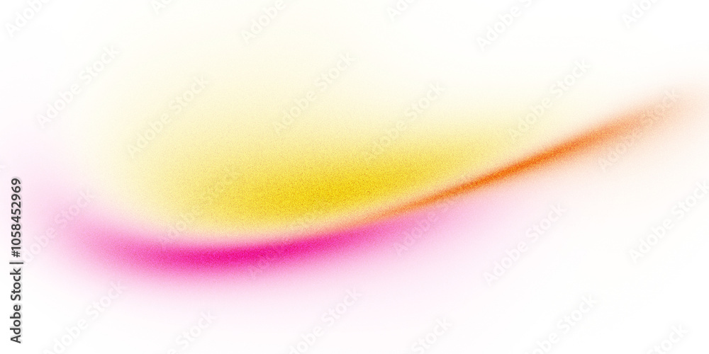 Poster Yellow pink abstract gradient shape on transparent background. Dynamic yellow pink gradient wave design element.