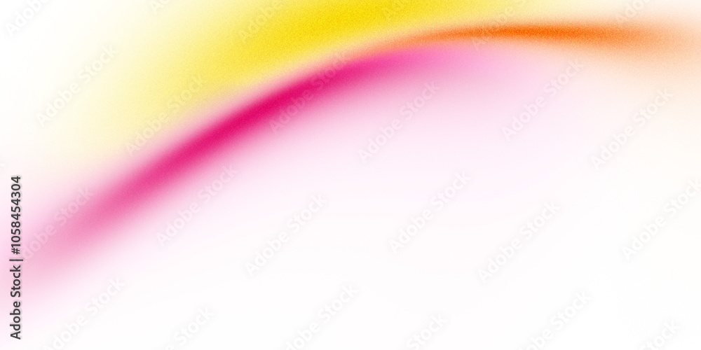 Poster Yellow pink abstract gradient shape on transparent background. Dynamic yellow pink gradient wave design element.