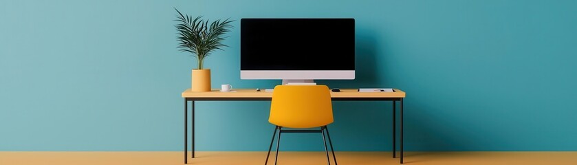 Virtual job interview, computer screen and candidate, 3D illustration