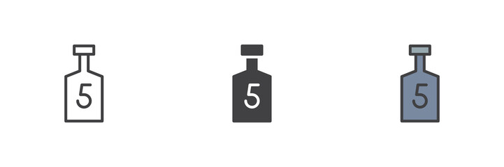 Package weight different style icon set