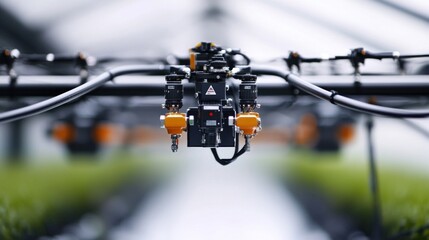 Fototapeta premium Automated Irrigation System in a Greenhouse