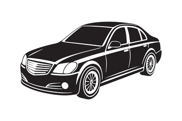 Fototapeta premium Car silhouette vector bundle illustration, Car silhouette vector, Car silhouette PNG